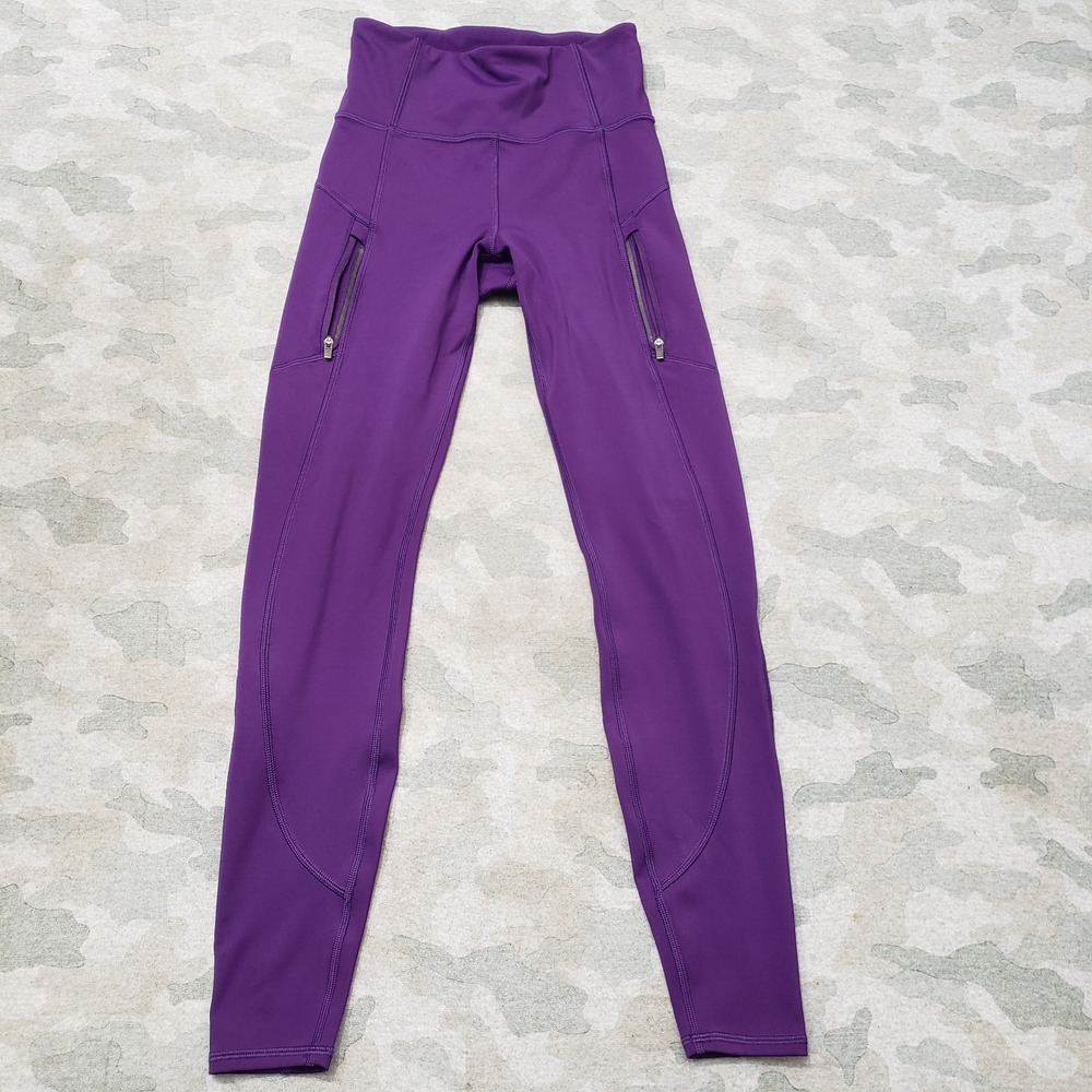 Athleta Leggings Womens XXL Purple Rainer Tight Pull On Ankle Gym Fitness